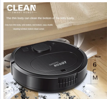 Smart Vacuum Cleaner - 3 in 1Robot Cleaner for Rooms Cleaning