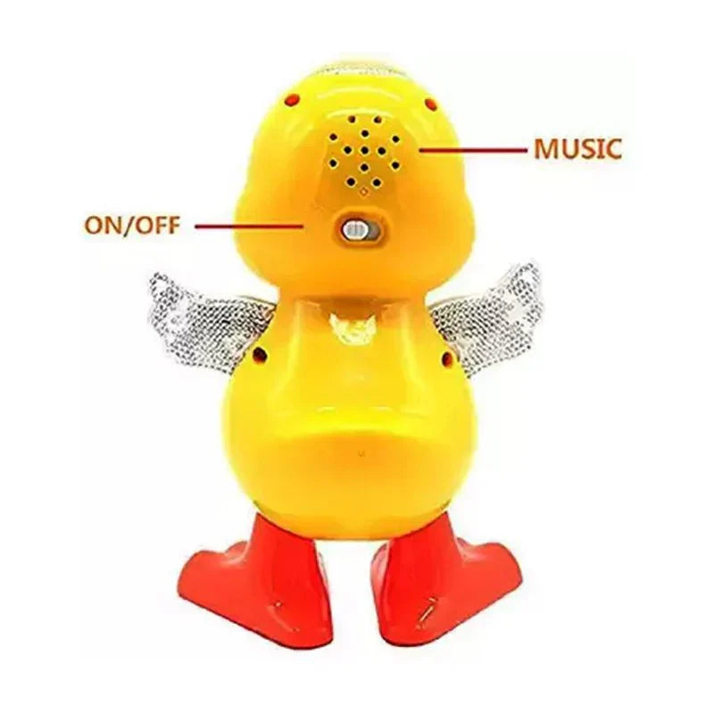 DANCING DUCK BATTERY OPERATED TOY WITH LIGHTS & MUSIC